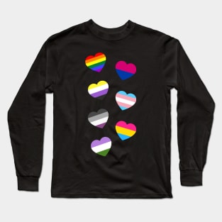 hearts flags pride Long Sleeve T-Shirt